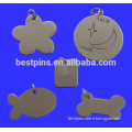 custom design metal dog tags single sided engraved tags